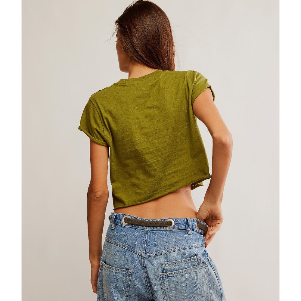 FREE PEOPLE We The Free The Perfect Tee / Peat Moss - Picture 3 of 6